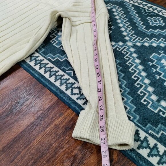 Topshop Knitted Oversized Ribbed Funnel Midi Dress Cozy Stone-Neutral Womens M - Picture 10 of 12